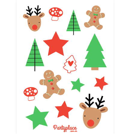 Stickers plancha Mix Navidad 1u